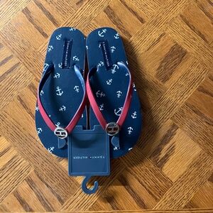 Tommy Hilfiger Children’s Sandals Navy Blue Base with Anchor Pattern NWT/ Summer